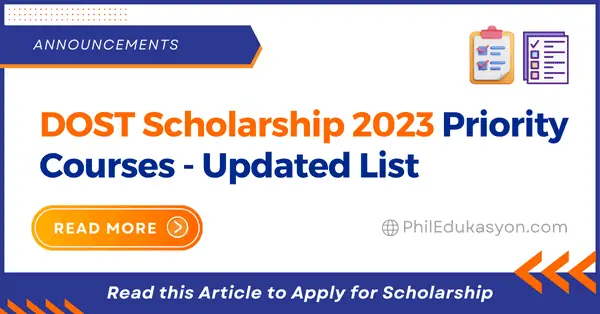 DOST Scholarship 2023 Online Application