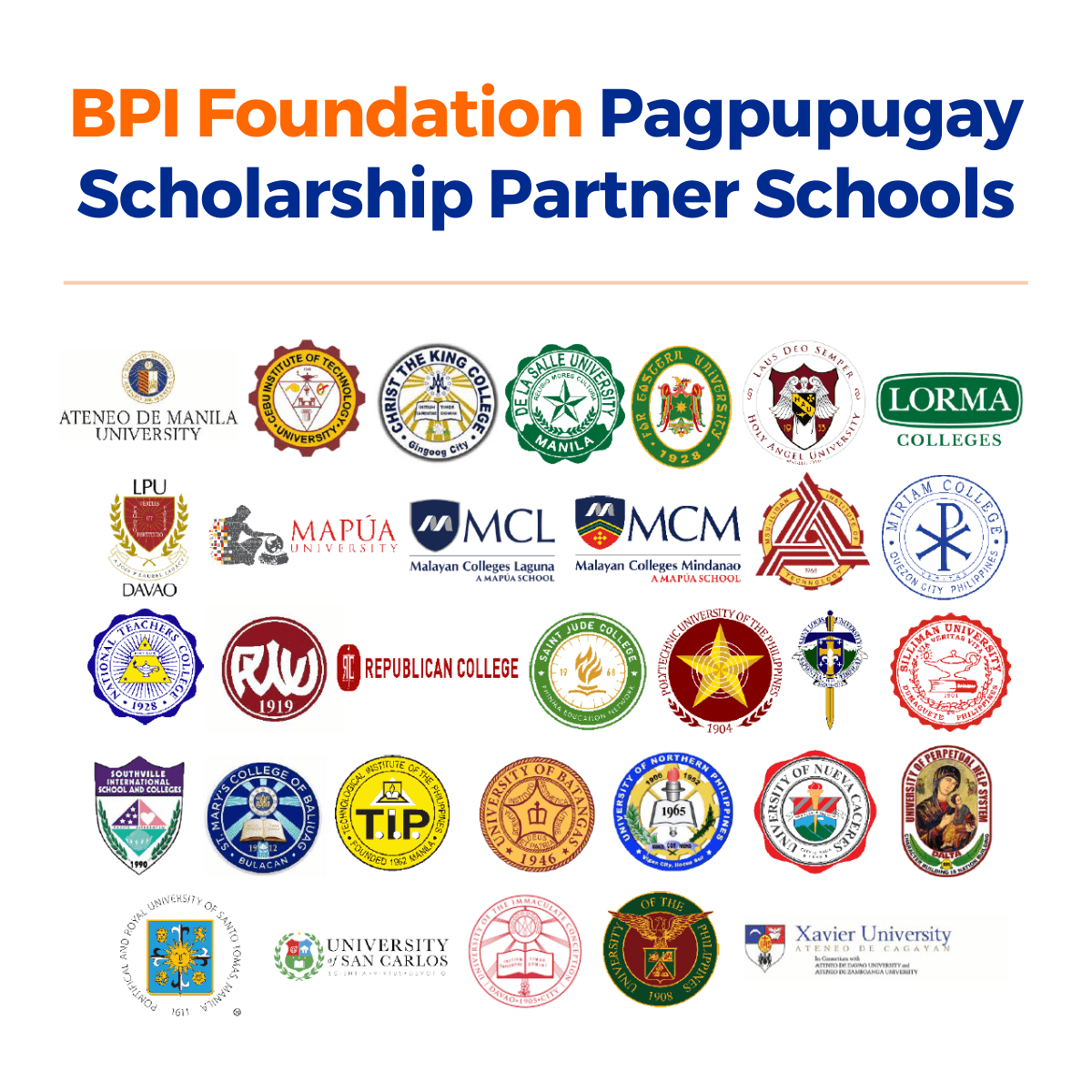 BPI Foundation Pagpupugay Scholarship Partner Schools